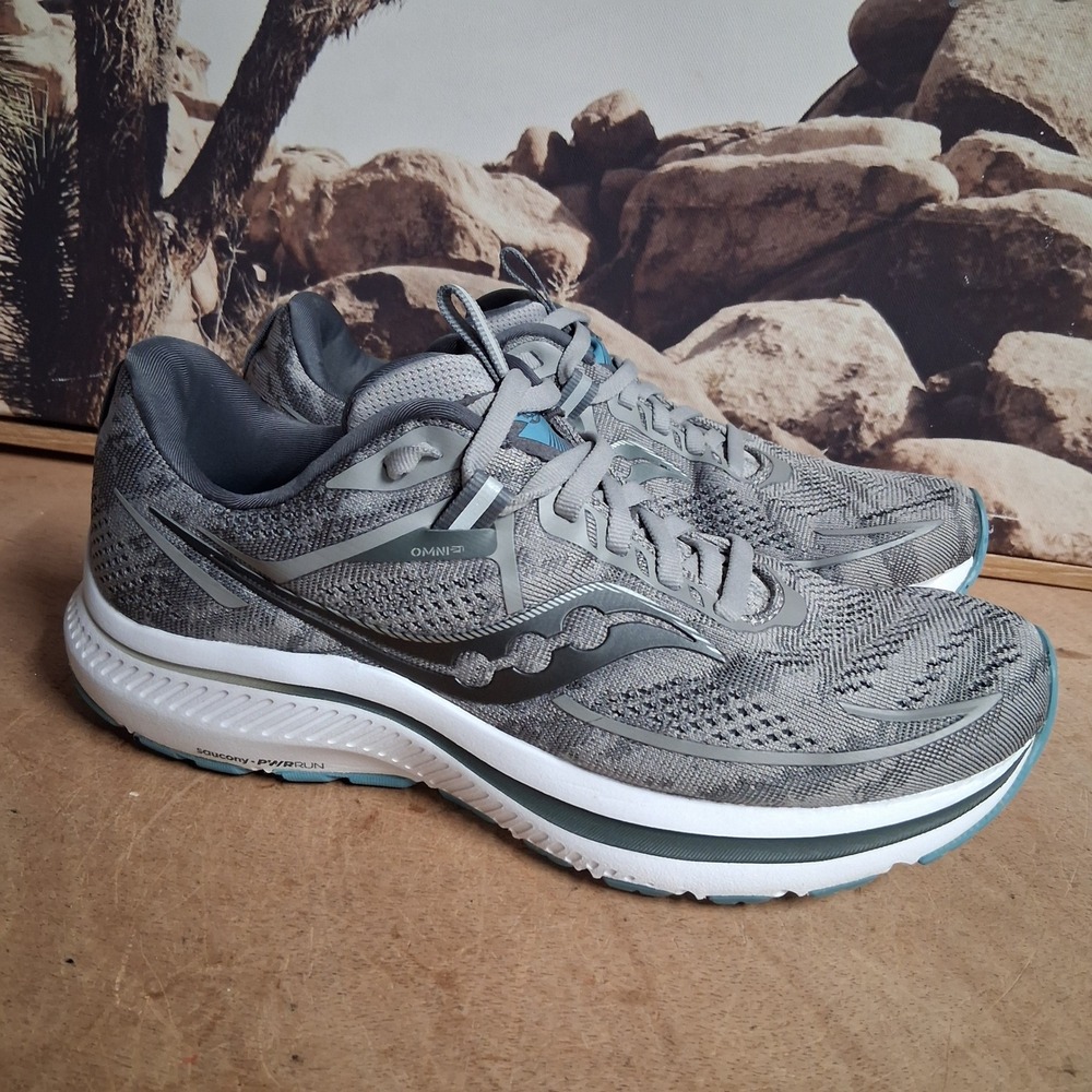 Saucony Omni 21 Womens Running Shoes Grey Blue S10741-05 Stability sz 7